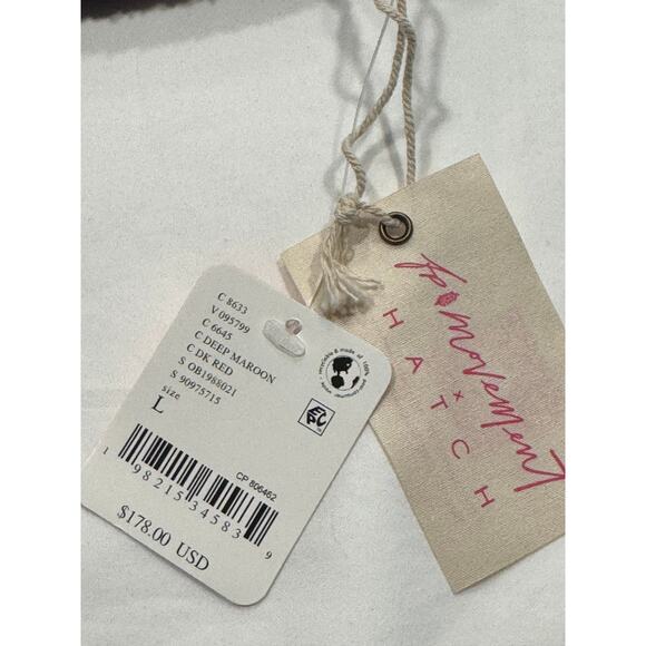 NEW Free People Movement x Hatch Hit The Slopes Fleece Jacket L Deep Maroon NWT - Picture 5 of 13